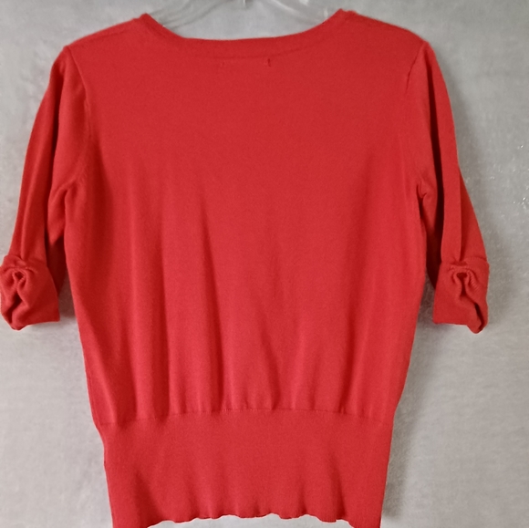 Maurices Women's Size Large Rayon Red 3/4 Sleeve Cardigan Very Soft. - Picture 4 of 12